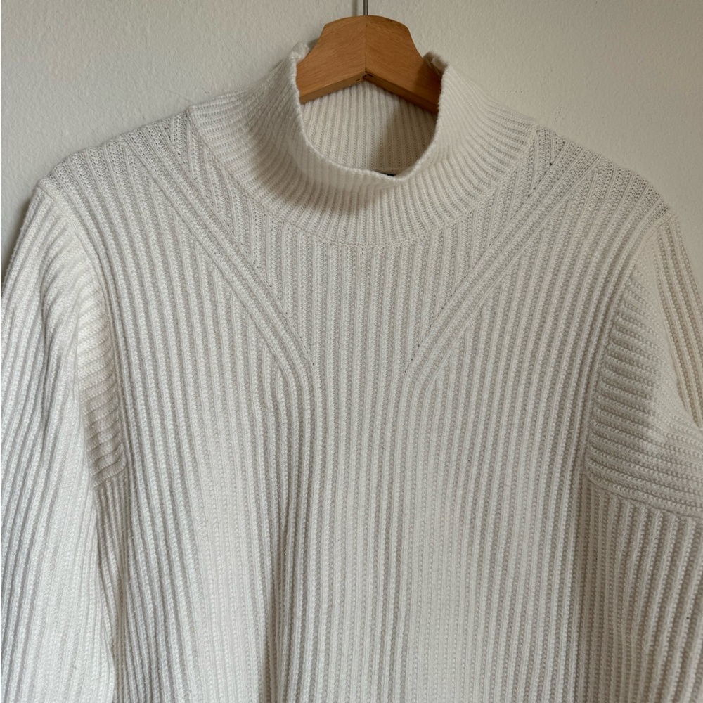 BANANA REPUBLIC cotton wool fisherman mock neck sweater